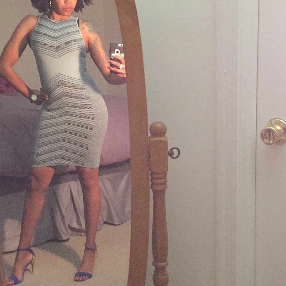 Sexy fitted Geoprint Dress